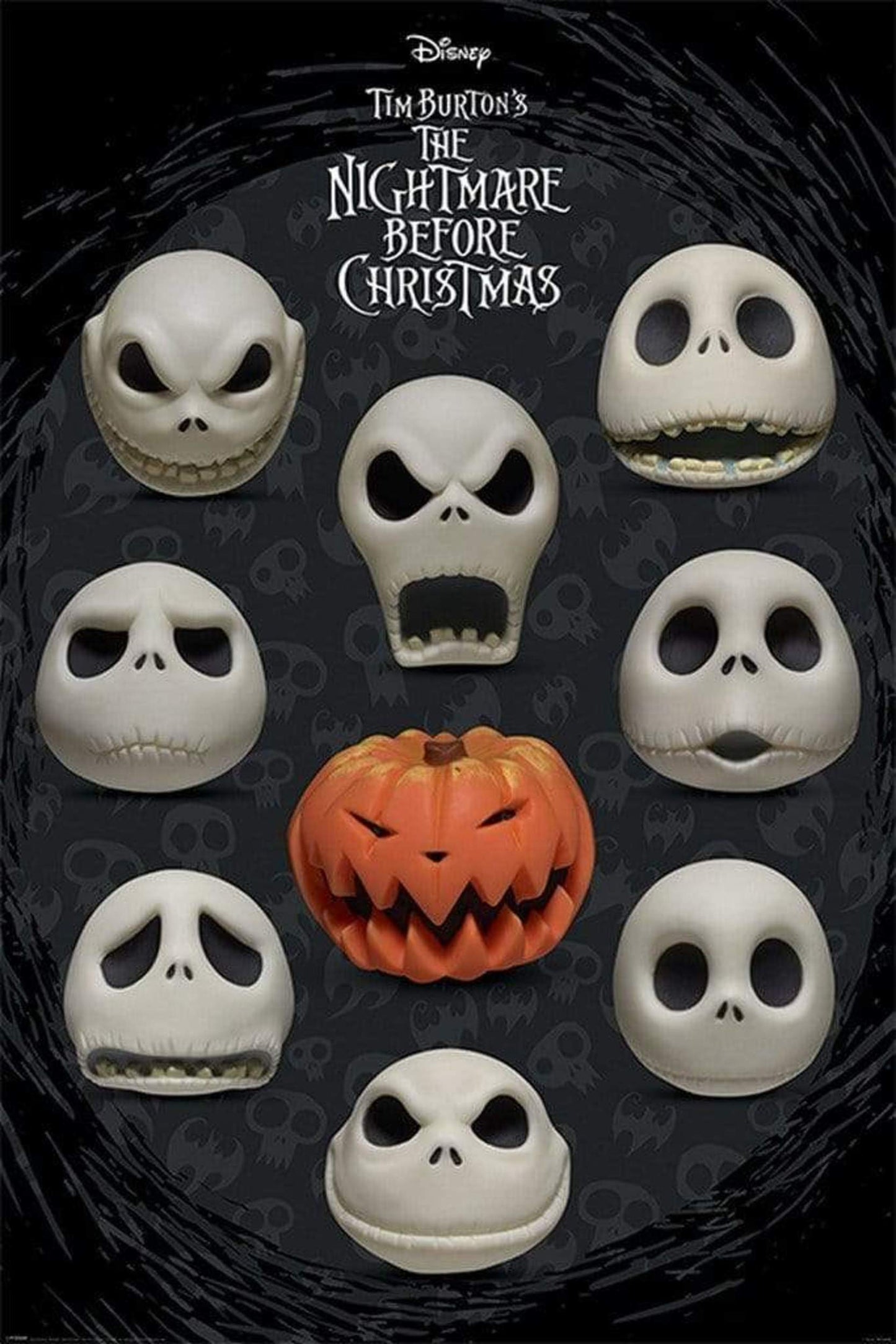 Poster Nightmare Before Christmas - Many Faces of Jack 61x91,5cm