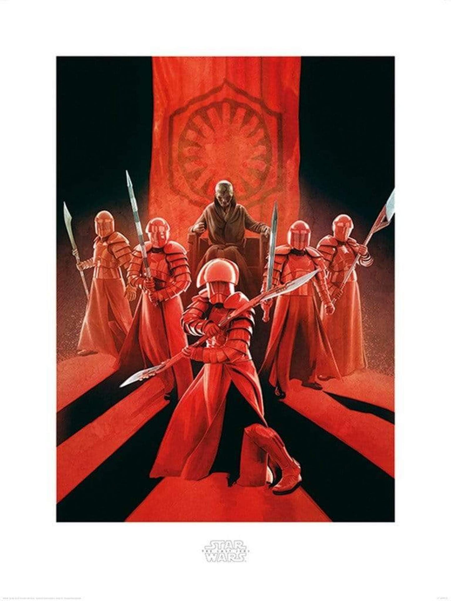Art Print Star Wars - The Last Jedi Snoke and Elite Guards 60x80cm