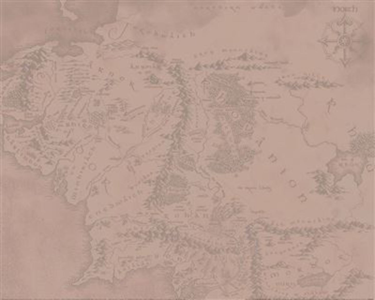 Art Print The Lord of the Rings - Middle Earth 40x50cm