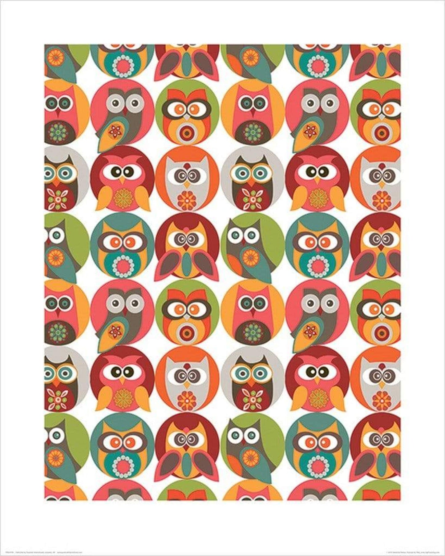 Art Print Valentina Ramos - Owls Family 40x50cm