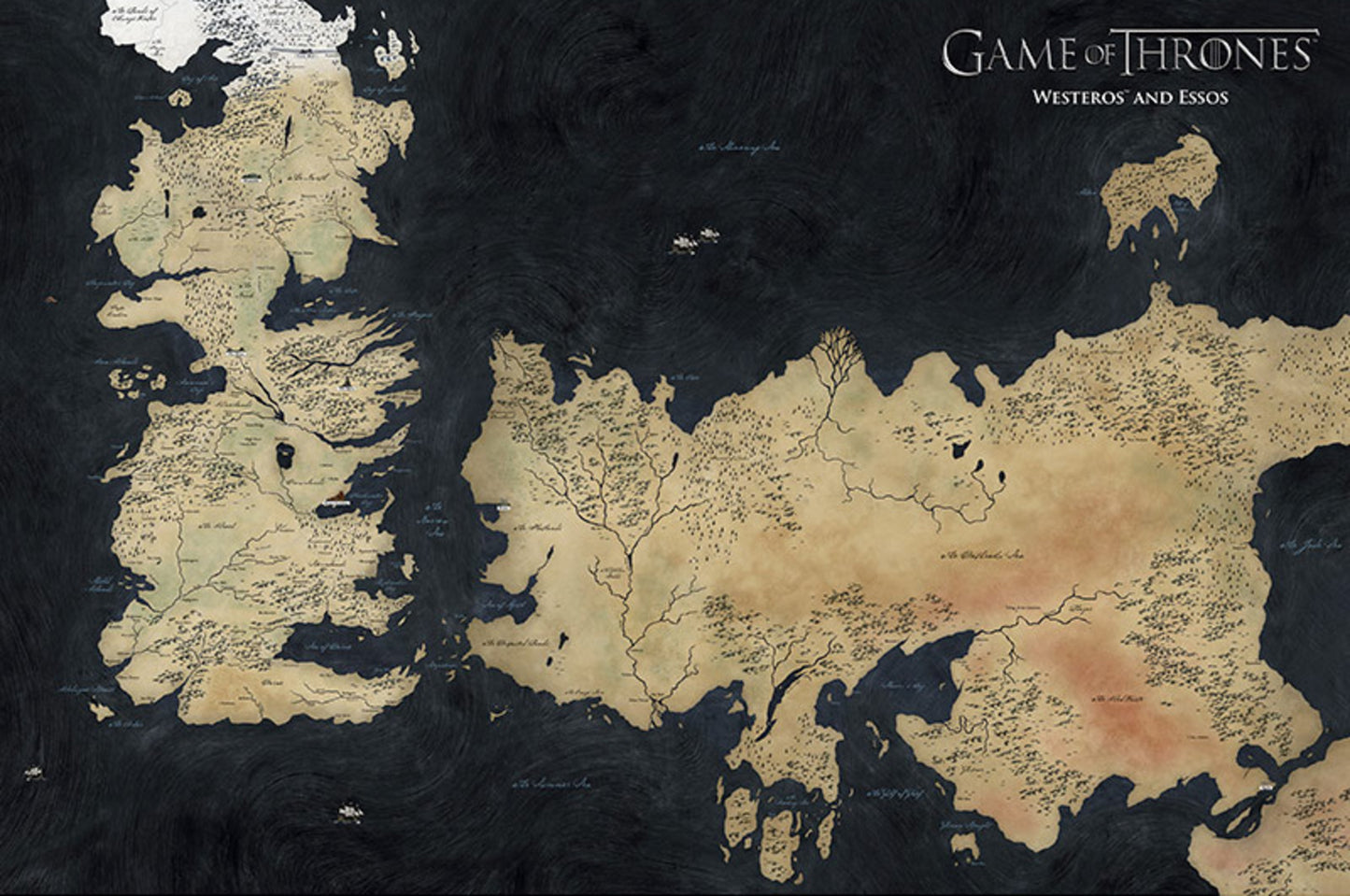 Poster Game of Thrones - Westeros Map 91,5x61cm