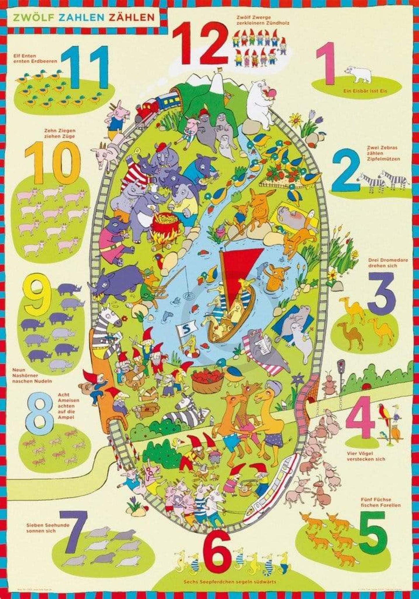 Gabriele Altevers - Zwölf Zahlen zählen Art Print 42x60cm