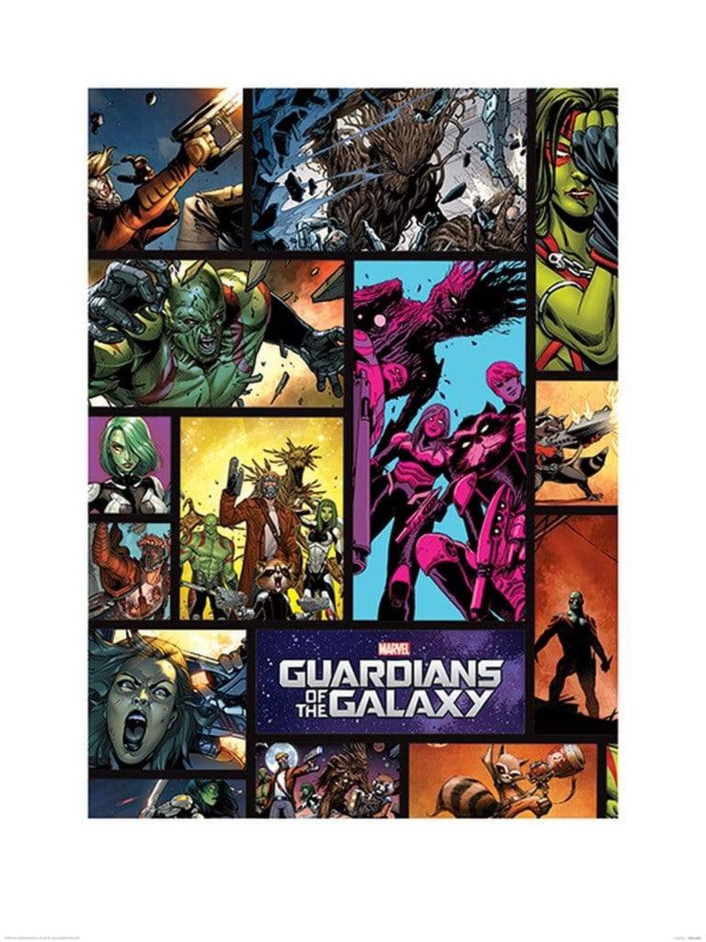 Art Print Guardians of the Galaxy - Comics 60x80cm