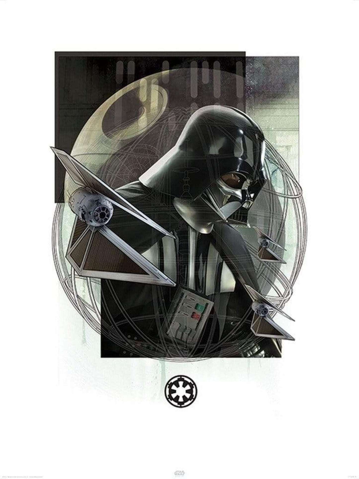 Art Print Star Wars - Rogue One Darth Vader and Strikers 60x80cm