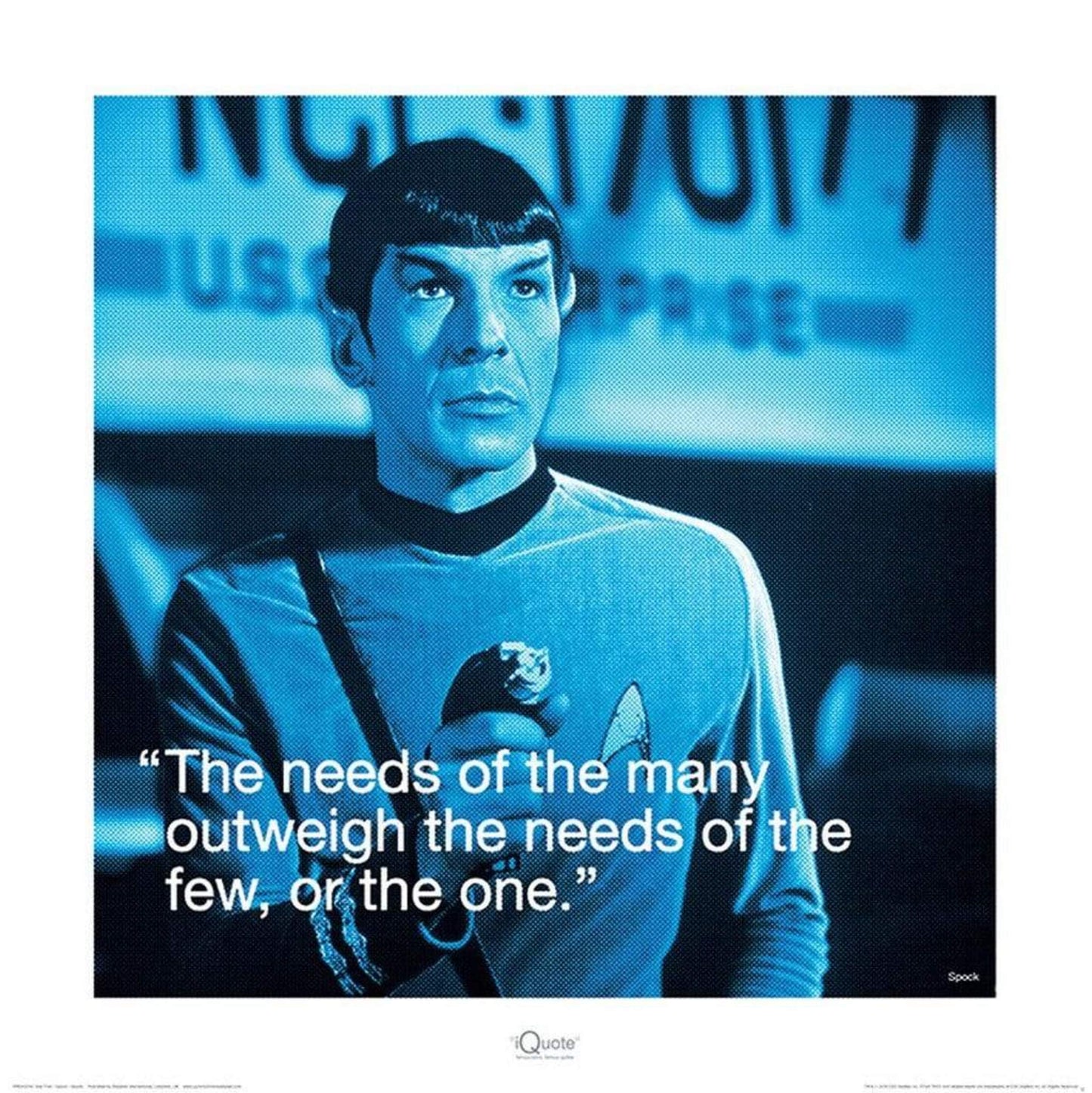 Art Print Star Trek - Spock iQuote 40x40cm