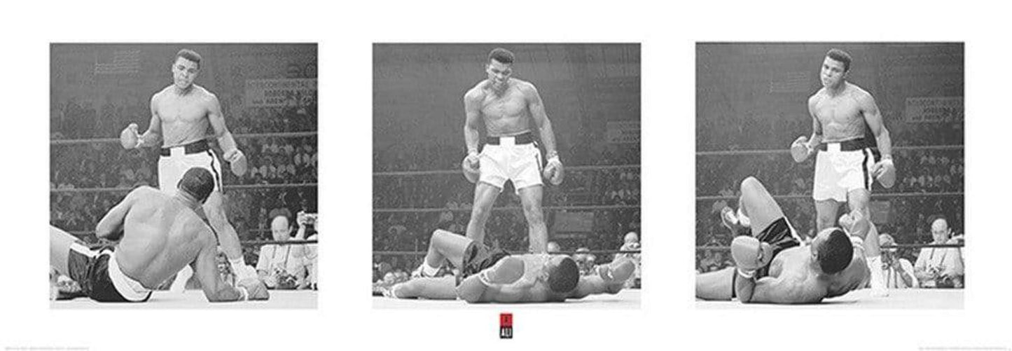 Art Print Muhammad Ali - Liston Triptych 95x33cm