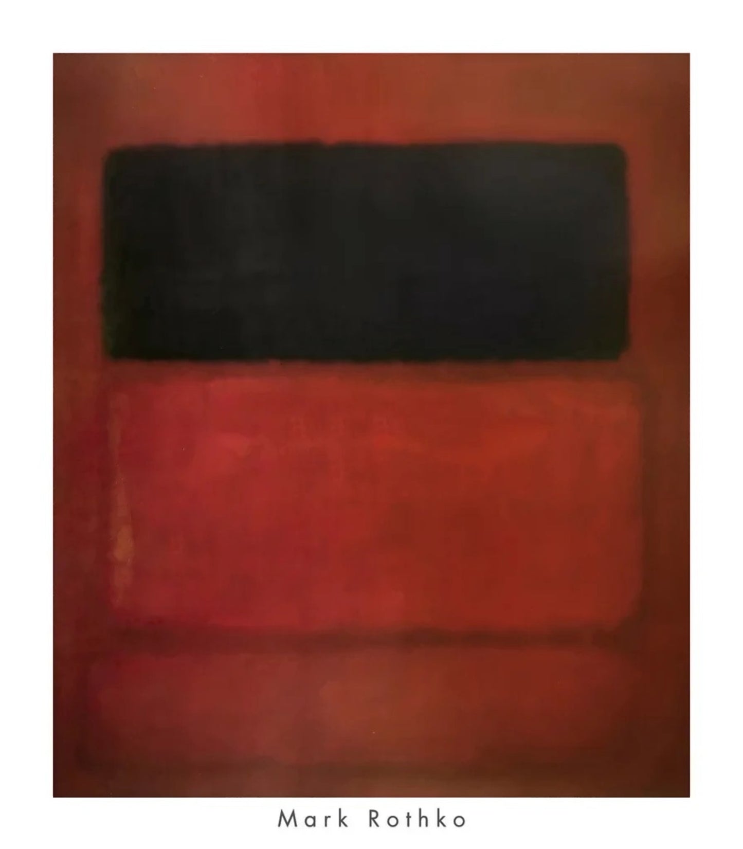 Art Print Mark Rothko - Black Over Reds - 1957 71x81cm