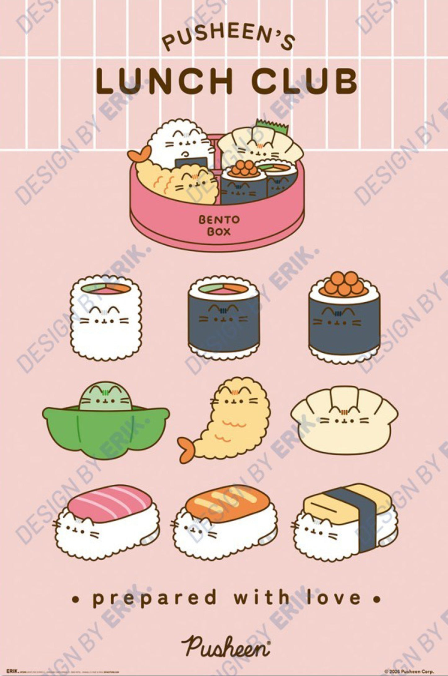 Poster Pusheen - Sushi Roll 61x91,5cm