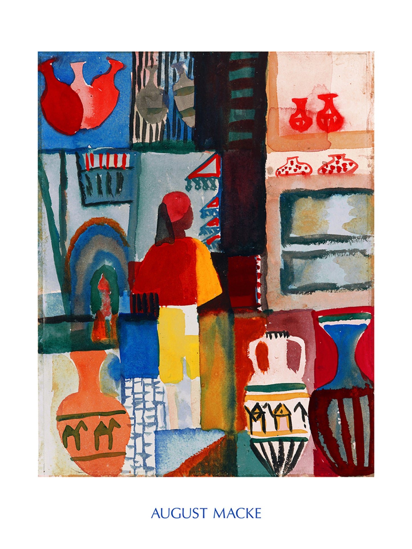 Art Print August Macke - Merchant with Jugs 60x80cm
