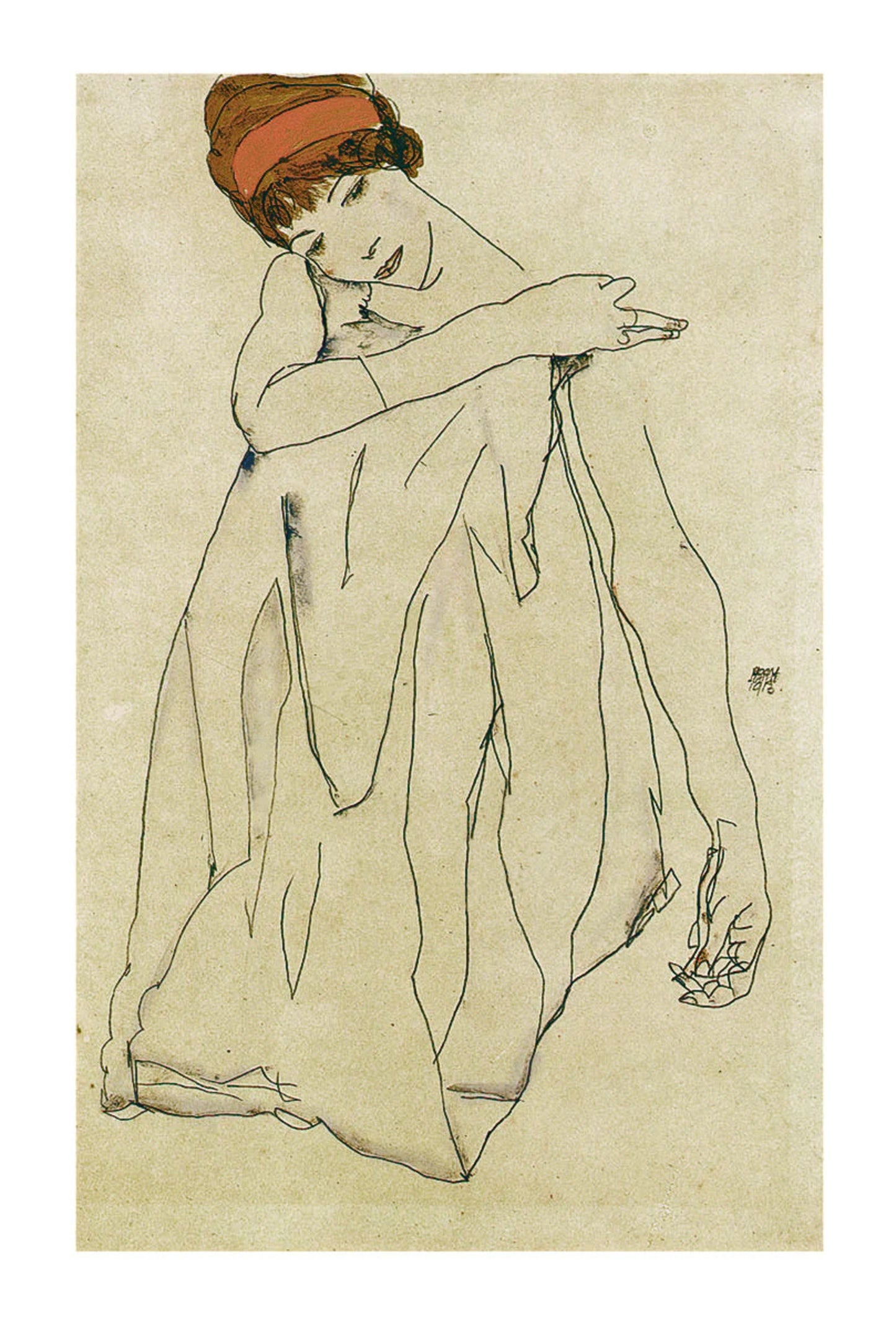 Art Print Egon Schiele - Die Tänzerin 50x70cm