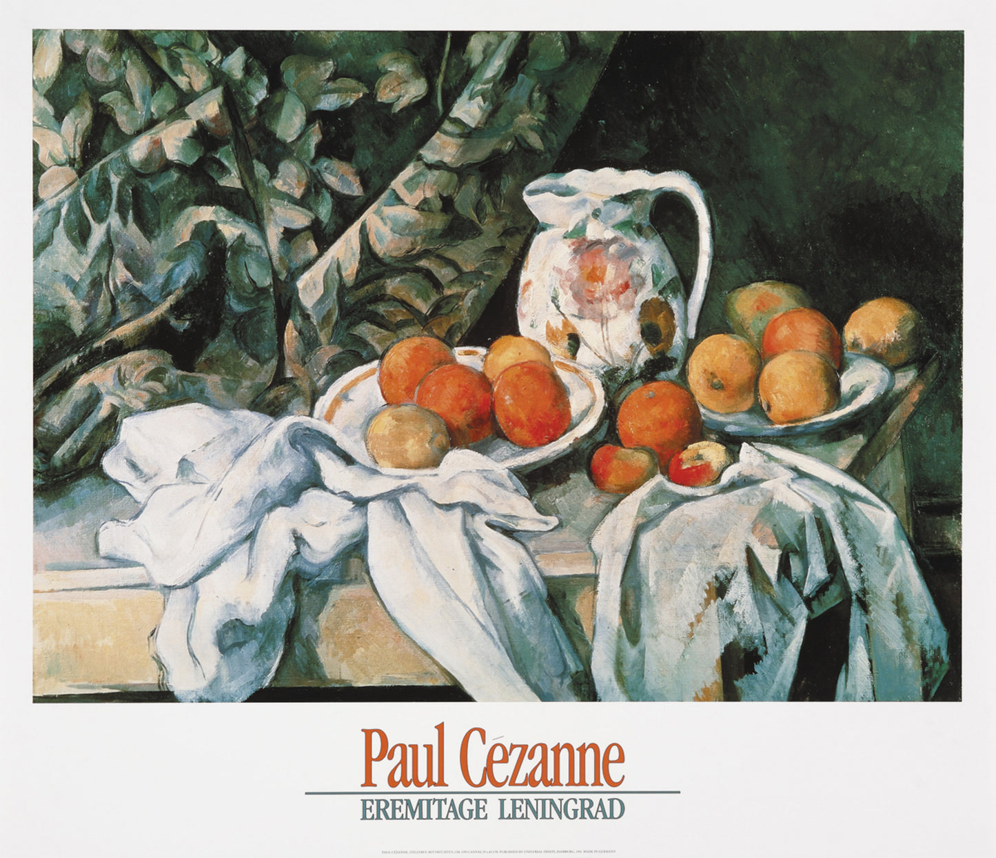 Art Print Paul Cézanne - Stilleben mit Früchten 80x70cm