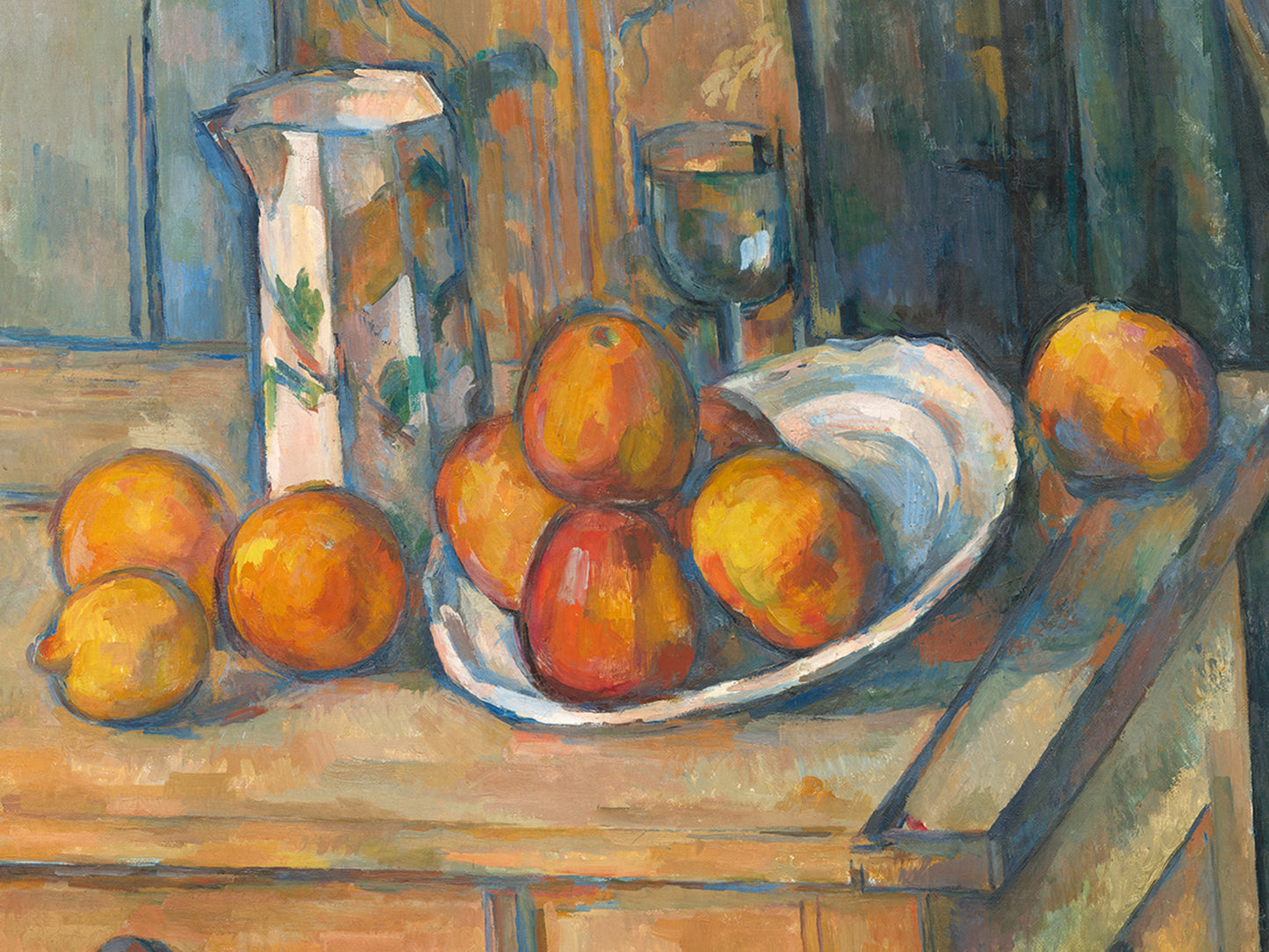 Art Print Paul Cézanne - Bricco, bicchiere e piatto 80x60cm