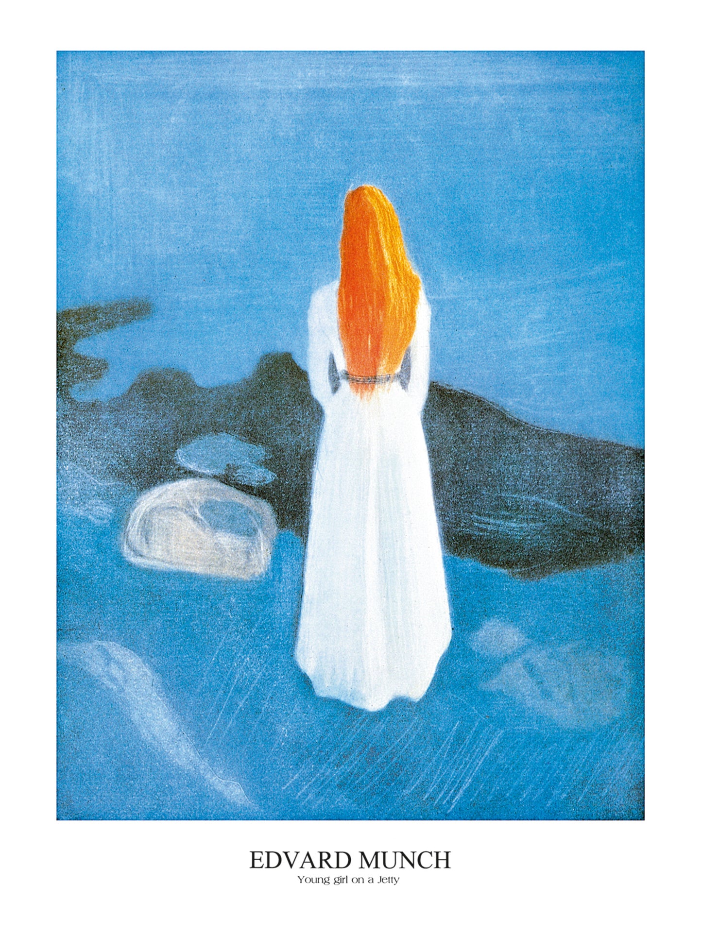 Art Print Edvard Munch - Young girl on a Jetty 60x80cm