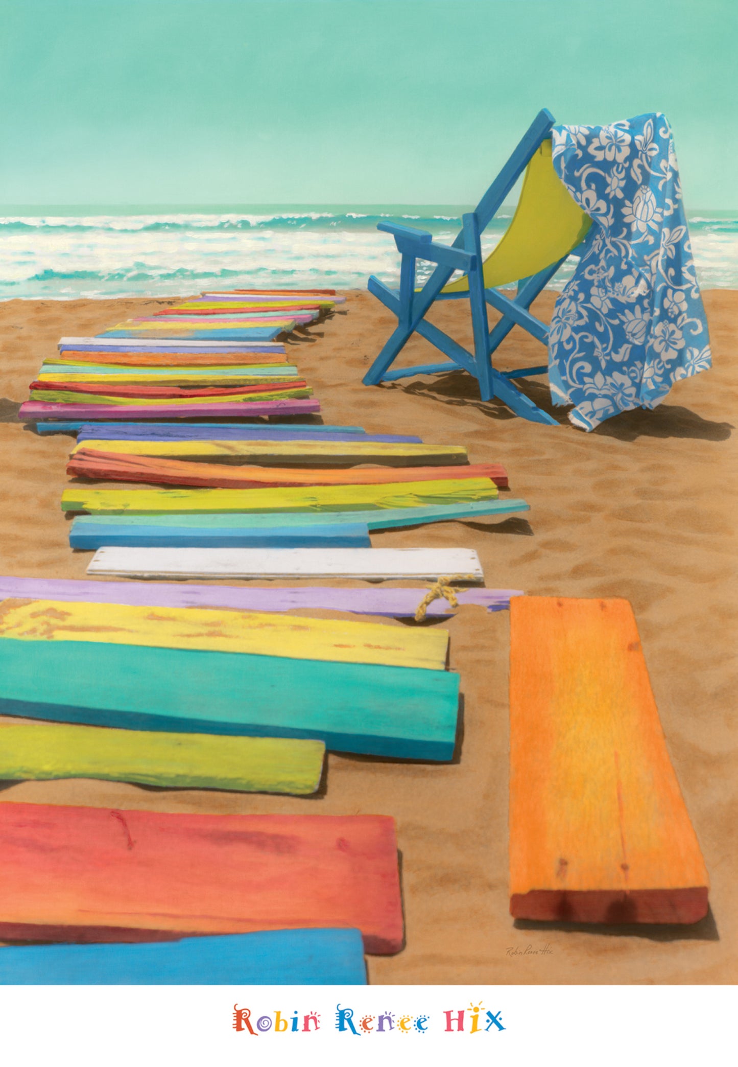 Art Print Heidi Reil - Biscus Blue 45x66cm