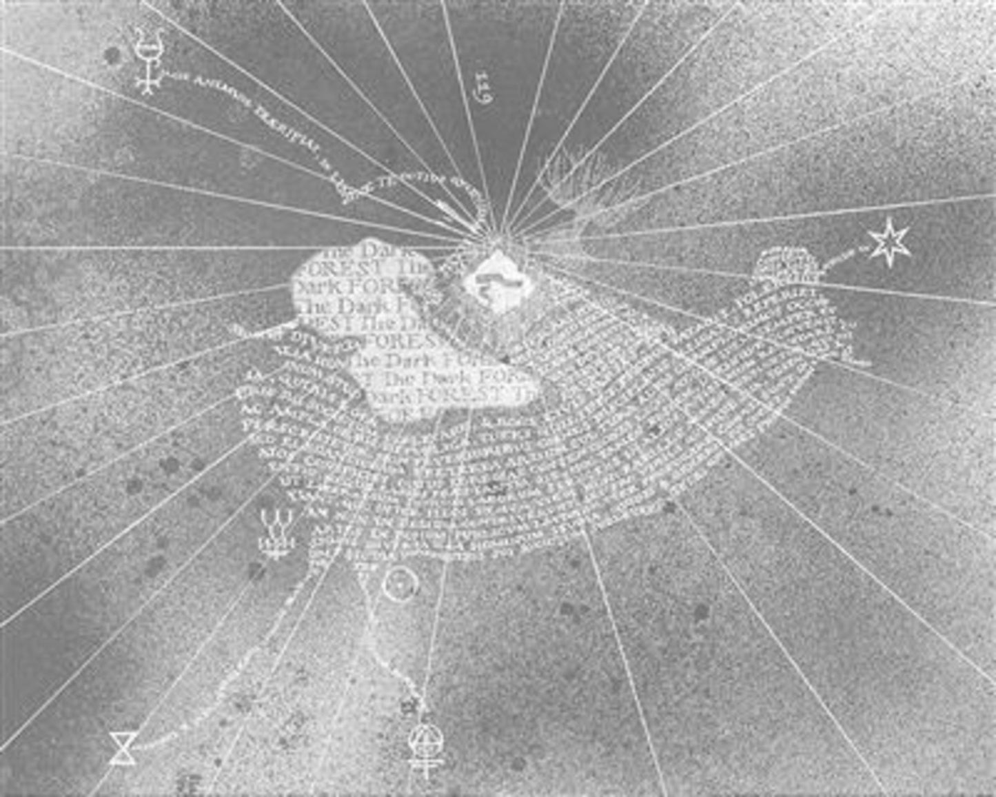 Art Print Harry Potter Marauders Map inky 40x50cm