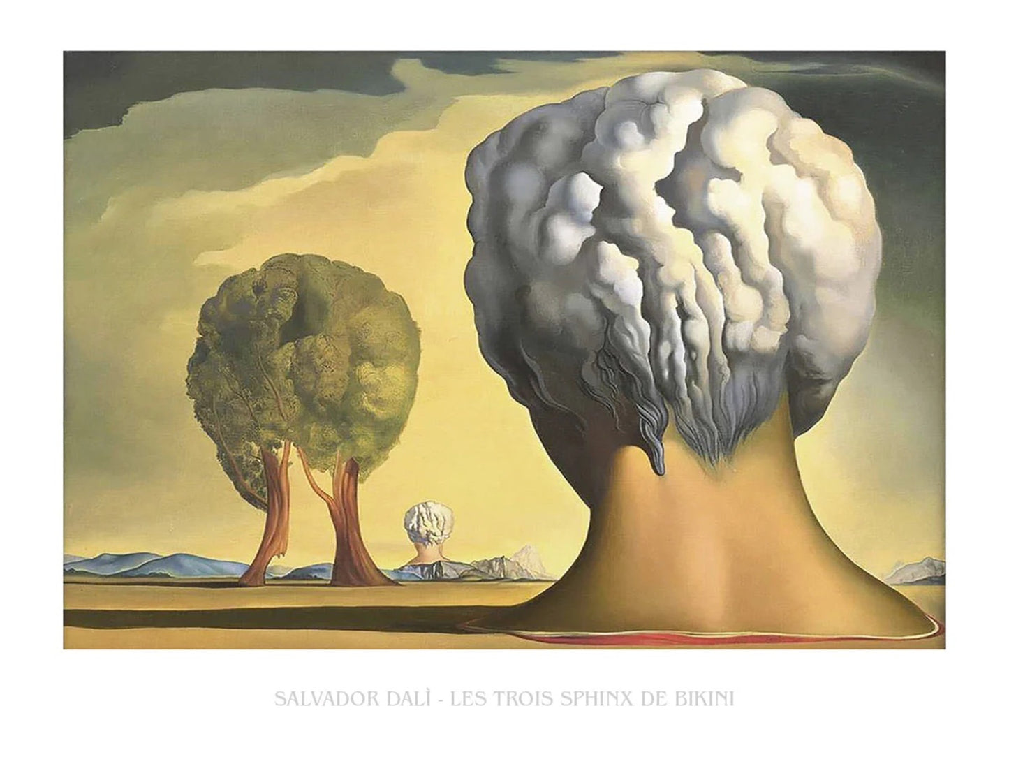 Art Print Salvador Dali - Les Trois Sphinx de Bikini 80x60cm