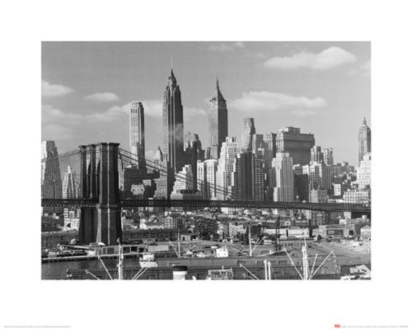 Art Print Time Life Lower Manhattan Skyline 1948 40x50cm