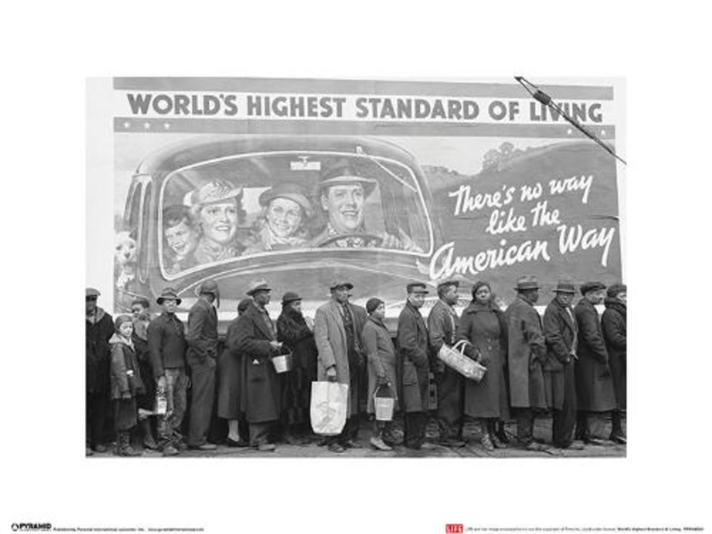 Art Print Time Life World's Highest Standard of Living 30x40cm