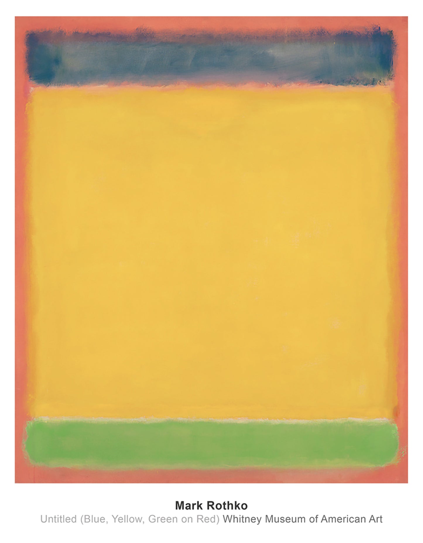 Art Print Mark Rothko - Untitled Blue, Yellow, Green, Red 71x91cm