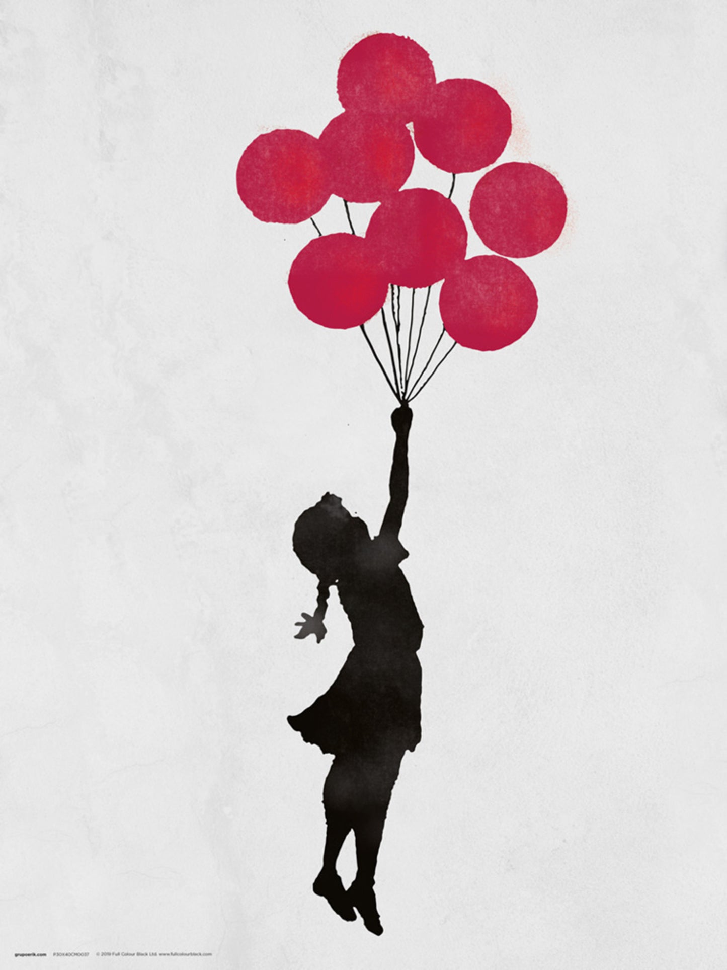 Art Print Brandalised Girl Floating Original 30x40cm