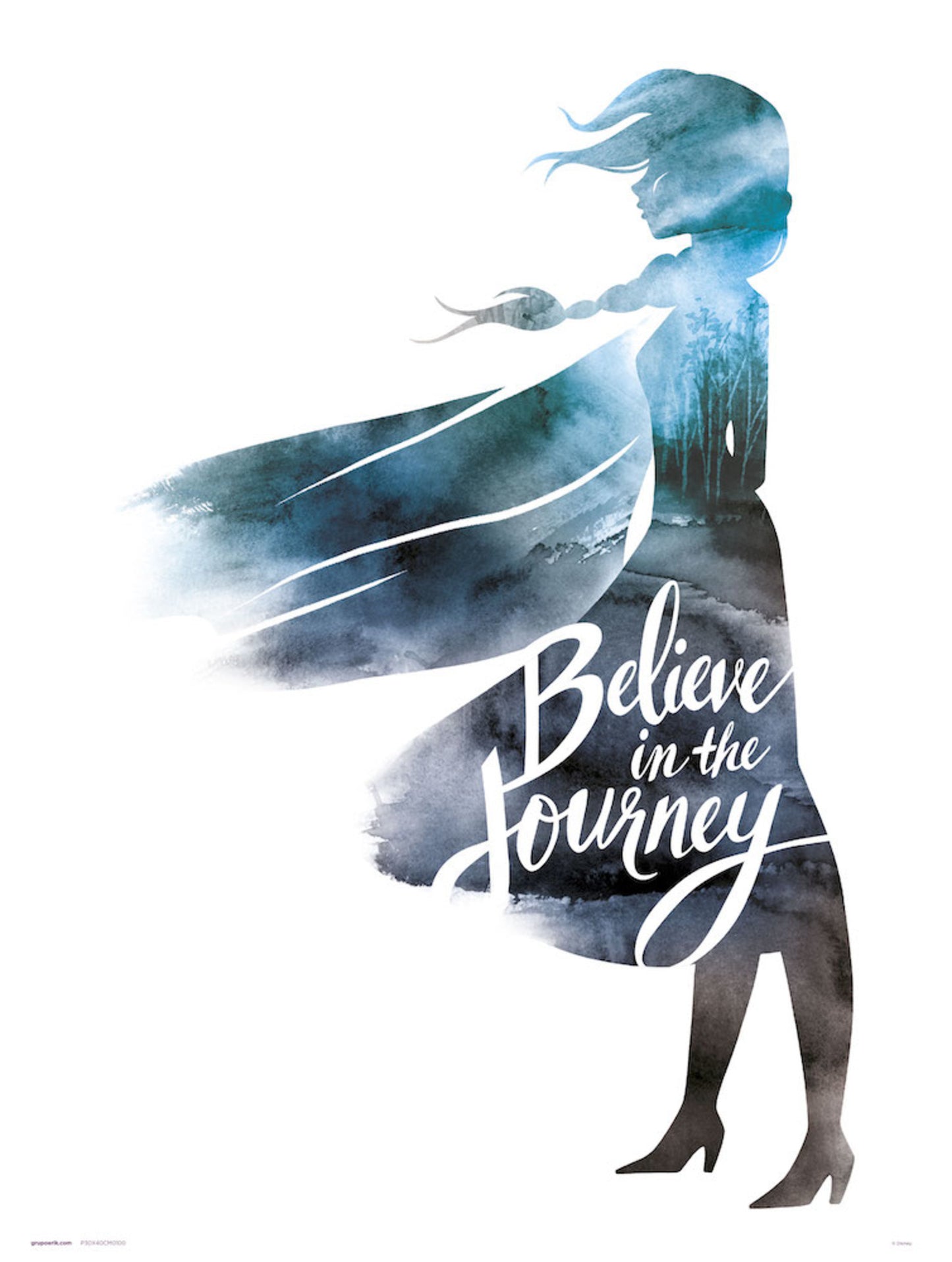 Art Print Frozen - II Believe in the Journey 30x40cm