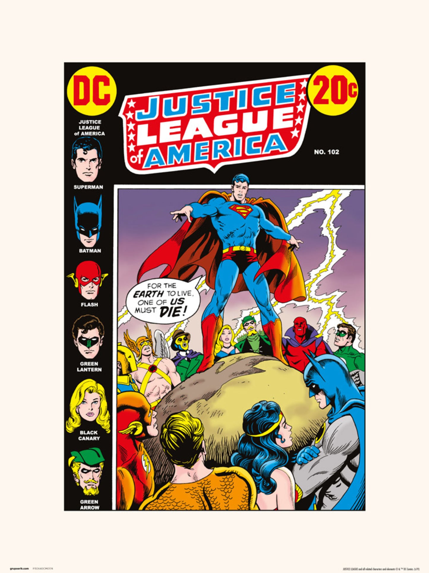 Art Print DC Comics Justice Leage of America 102 30x40cm
