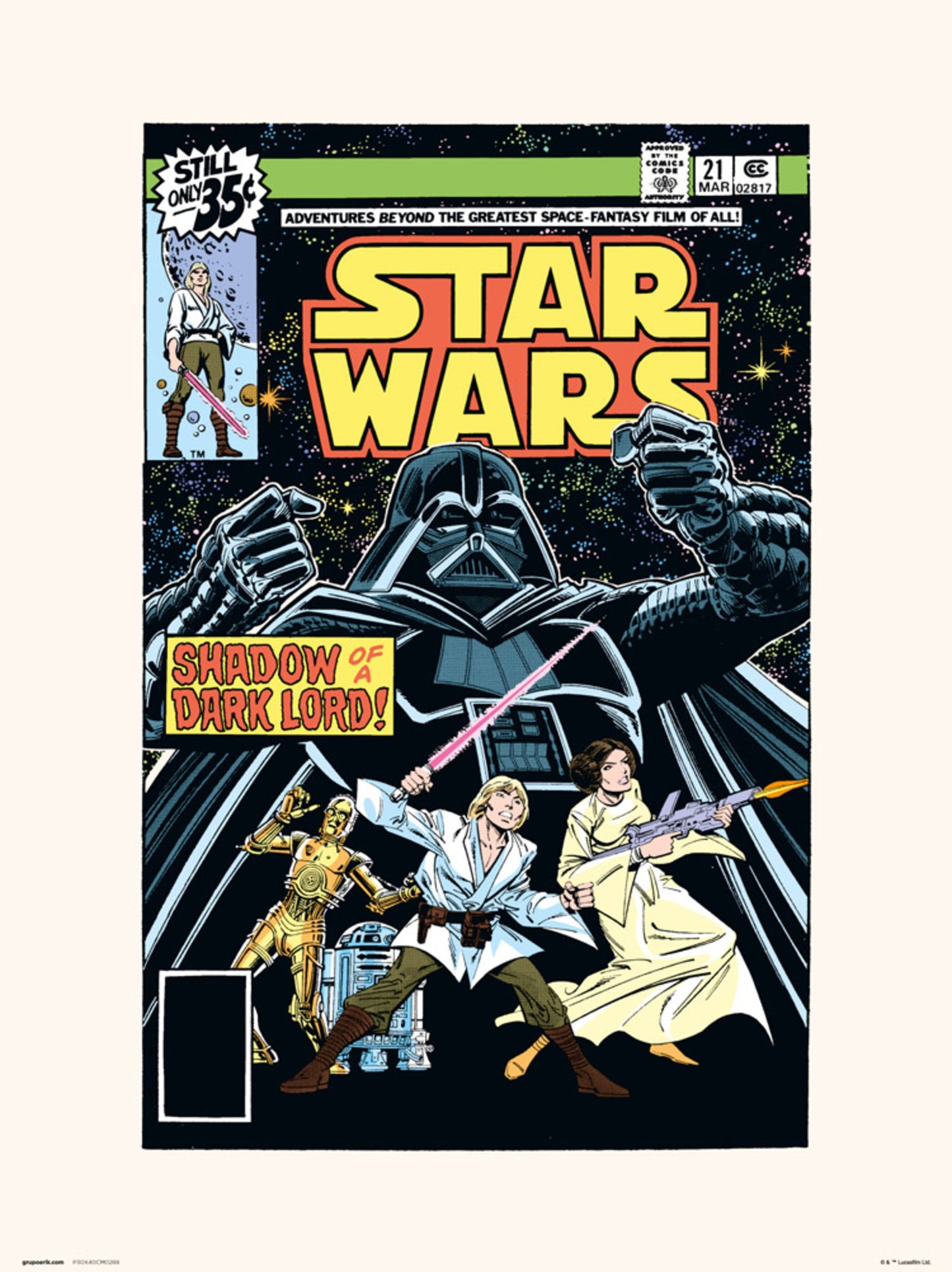 Art Print Star Wars 21 Shadow Of A Dark Lord 30x40cm