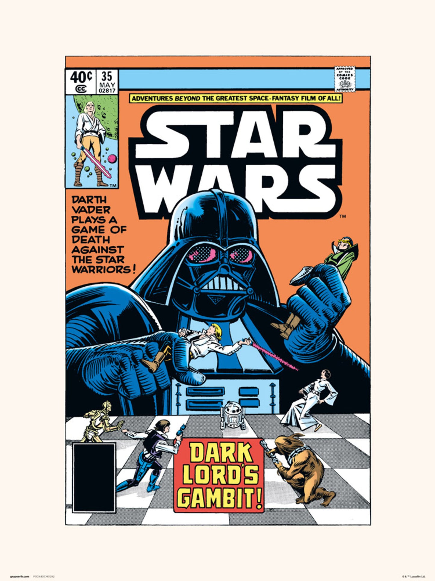 Art Print Star Wars 35 Dark Lords Gambit 30x40cm
