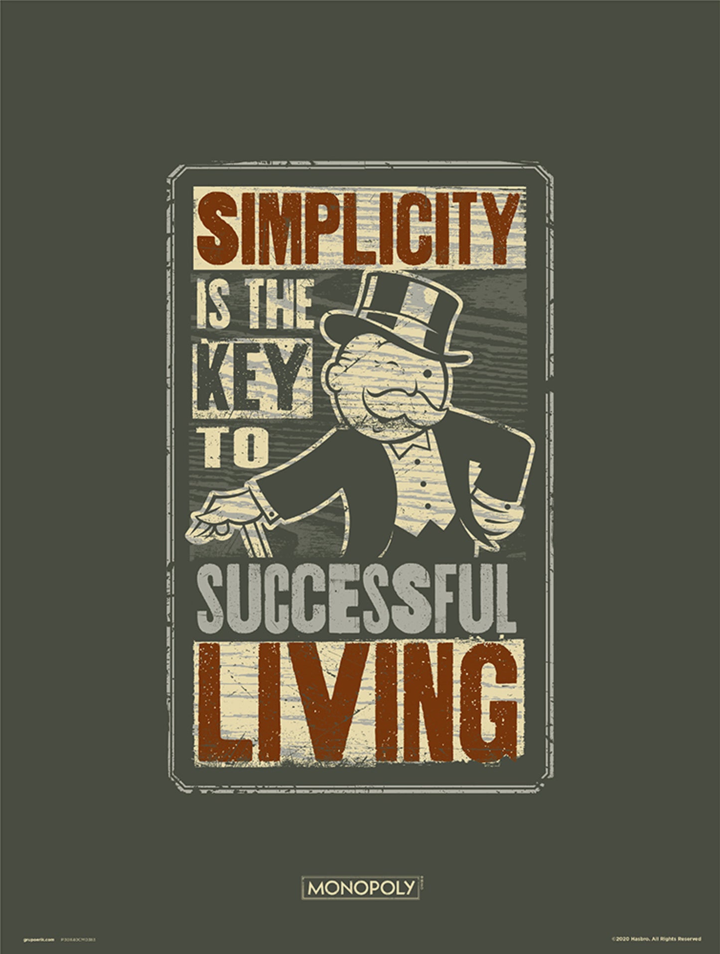 Art Print Monopoly Simplicity 30x40cm