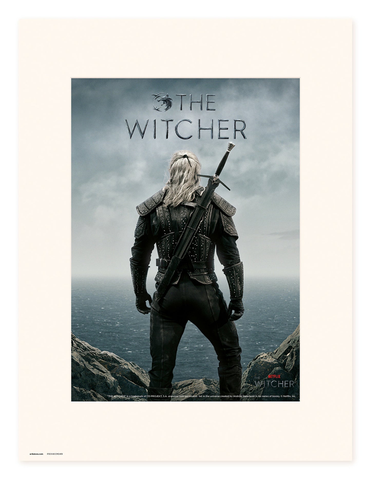 Art Print The Witcher Backwards 30x40cm