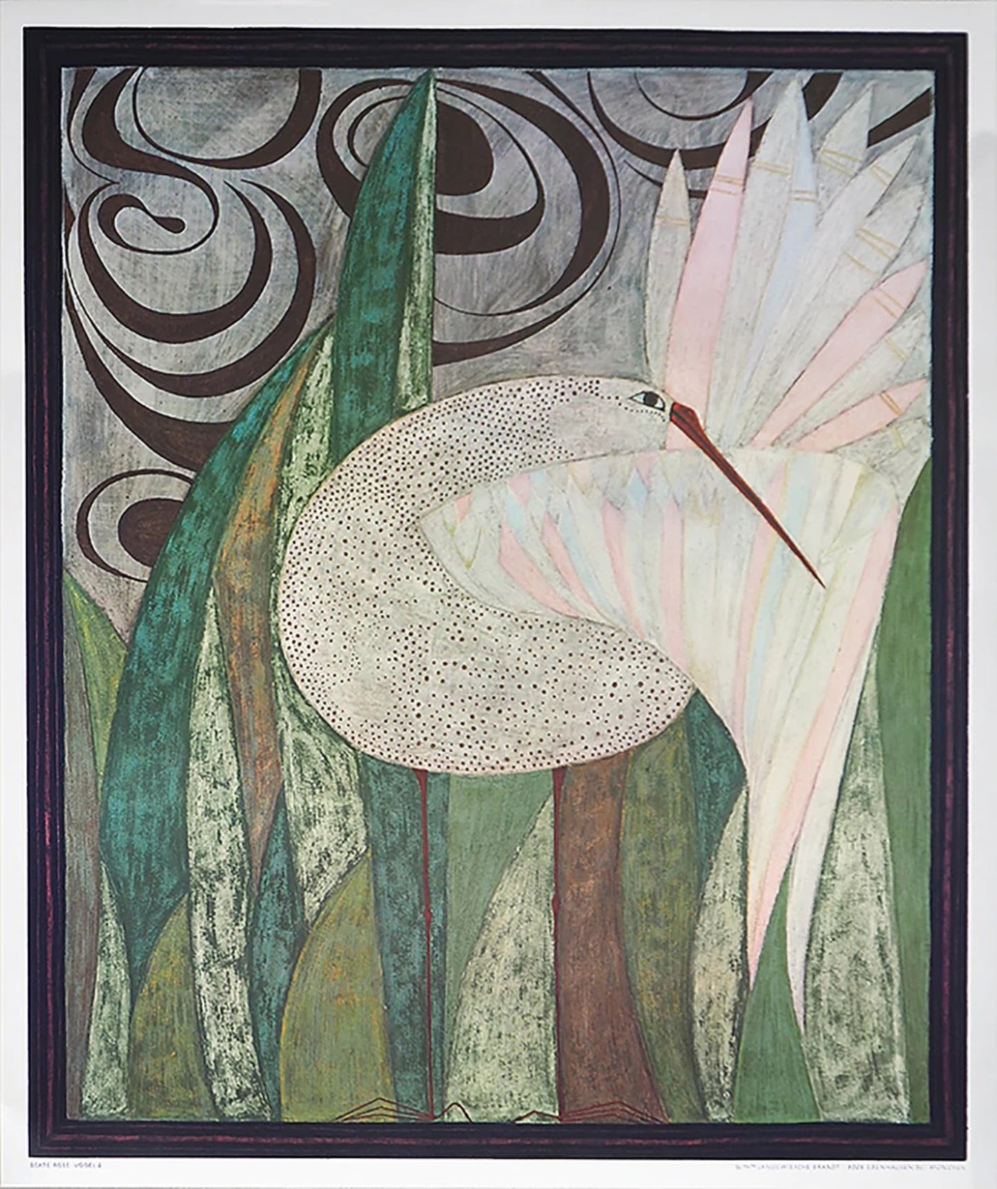 Art Print Beate Rose - Vogel 2 52x62cm