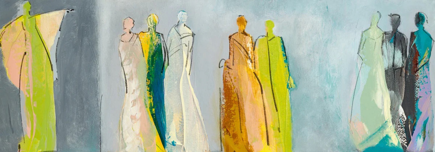 Art Print Cilia De Munnik - Begegnungen II 100x35cm