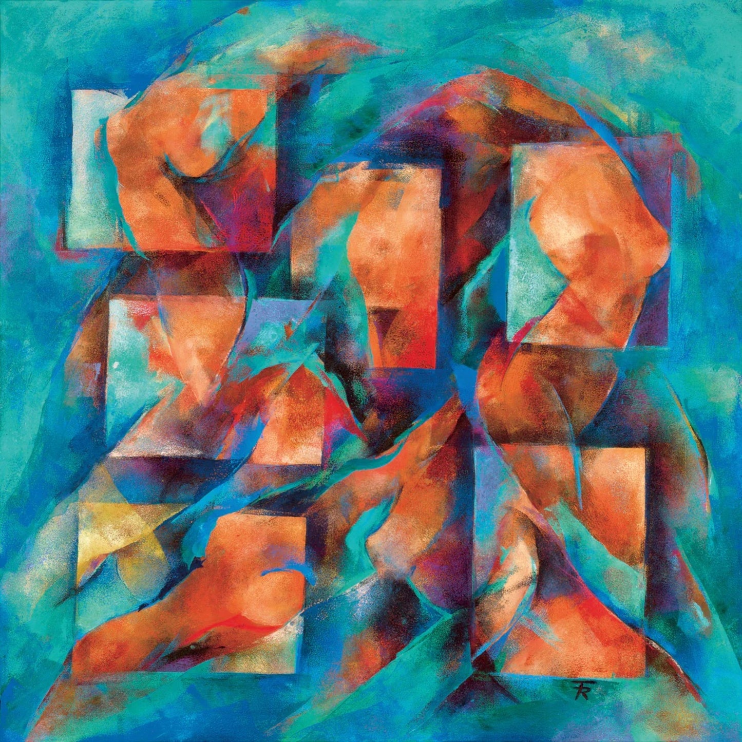Art Print Franz Ruzicka - Symphonie des Lebens 98x98cm