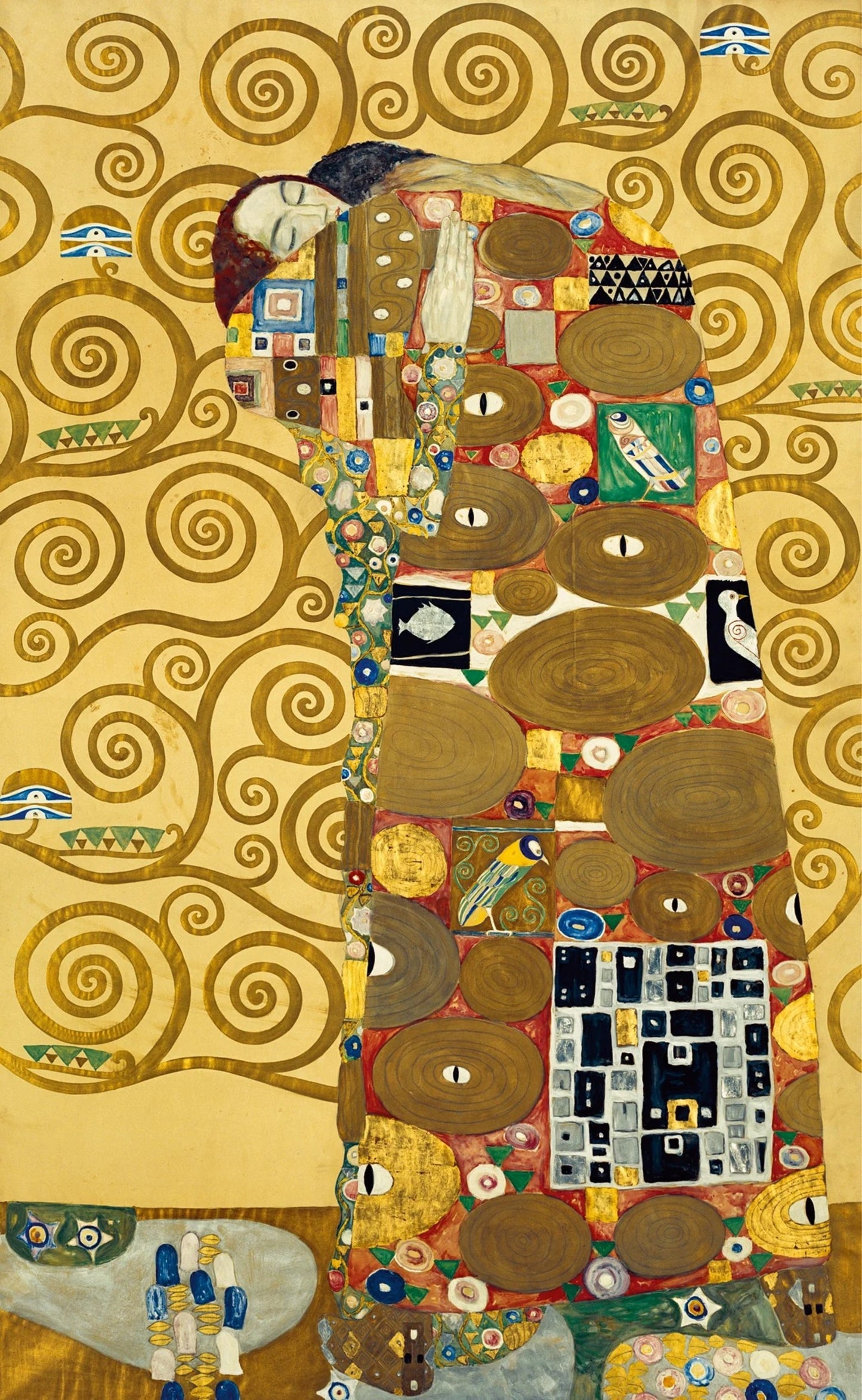 Art Print Gustav Klimt - Die Erfüllung 85x138cm