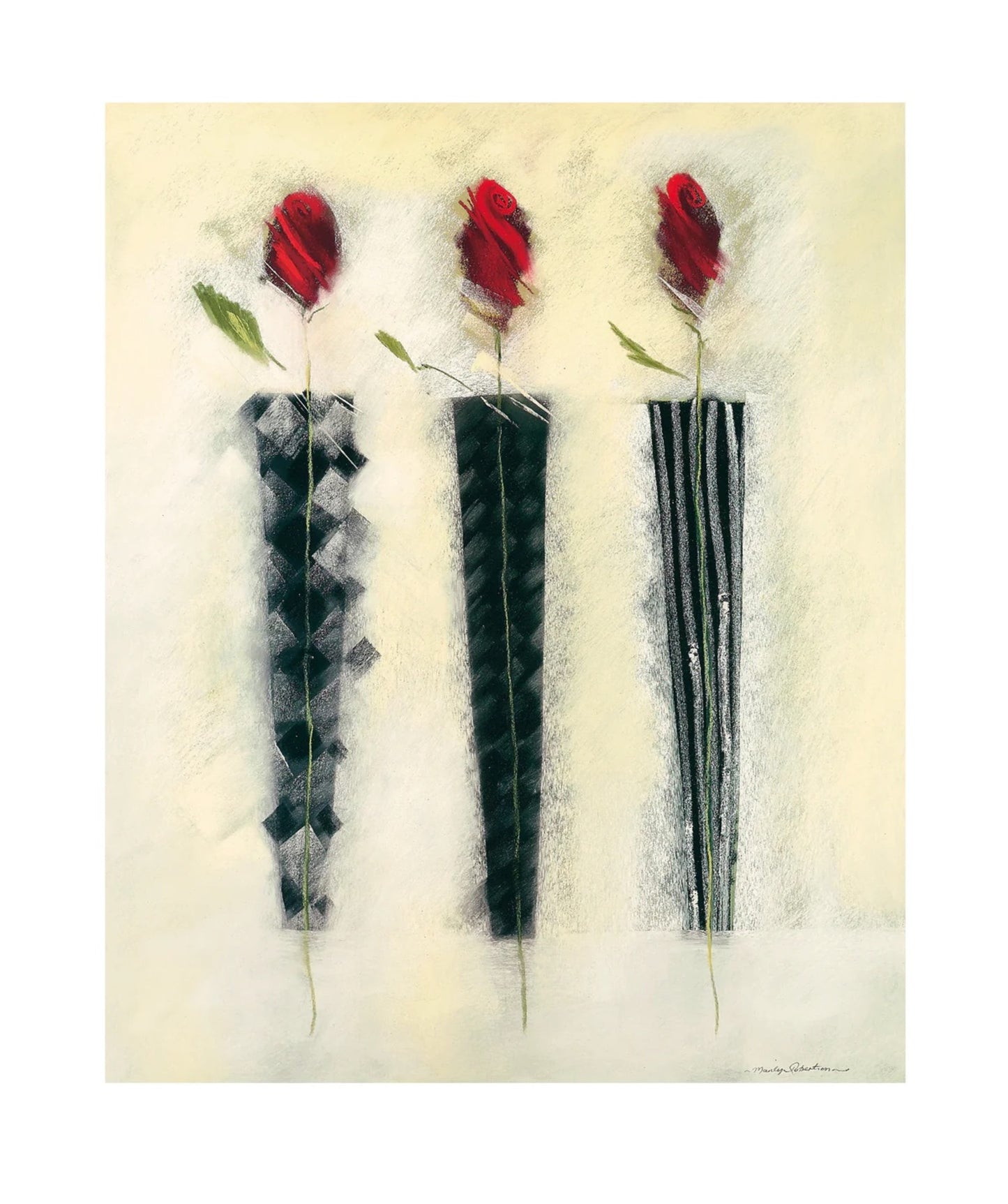 Art Print Marilyn Robertson - Rot und Schwarz II 50x60cm