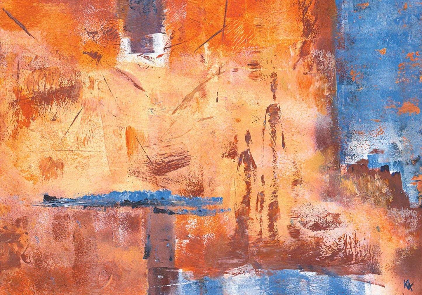 Art Print Kirsti Sarikaya - Kerzenmenschen I 100x70cm