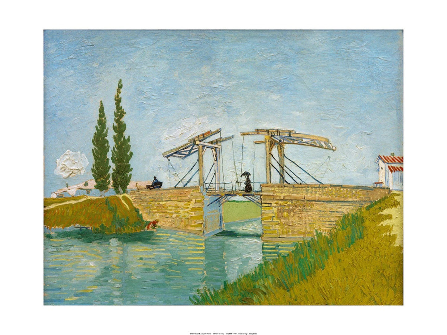 Art Print Vincent Van Gogh - Die Zugbrücke 80x60cm