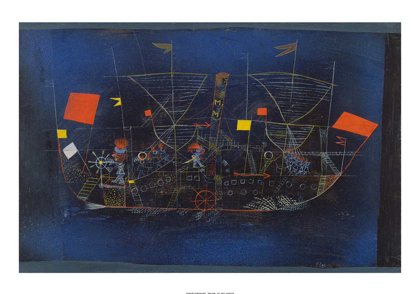 Art Print Paul Klee - Abenteuerschiff 100x70cm