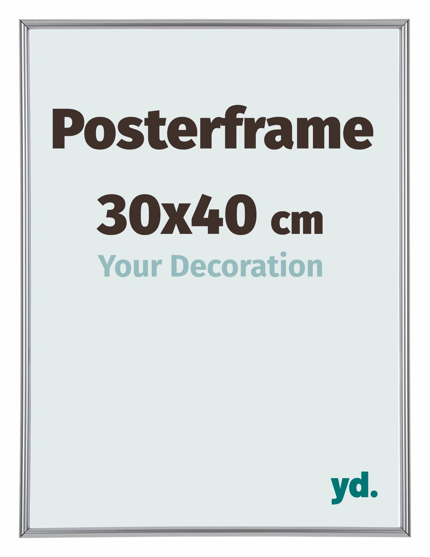Poster Frame 30x40cm Silver High Gloss Plastic Paris