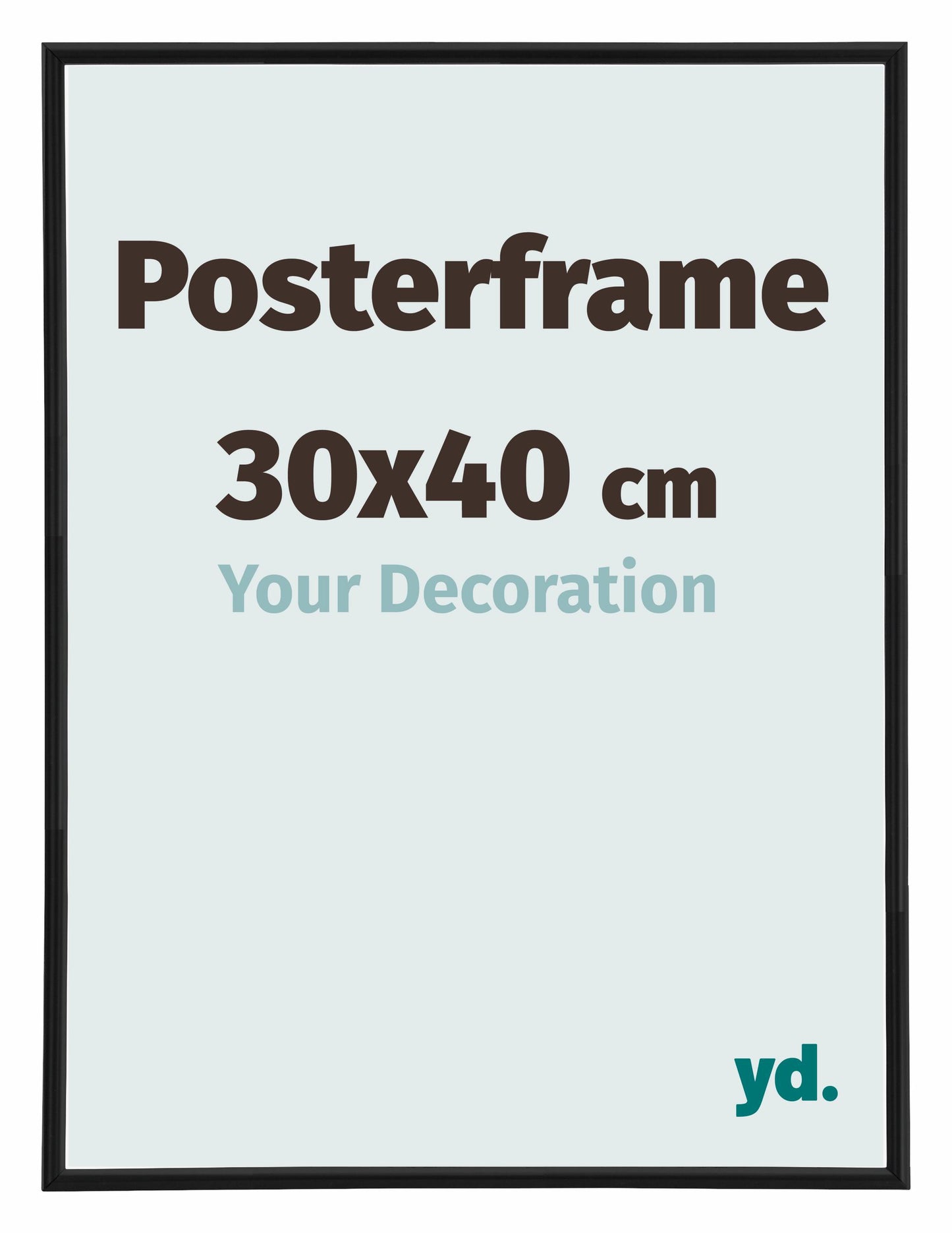 Poster Frame 30x40cm Black Matte Plastic Paris