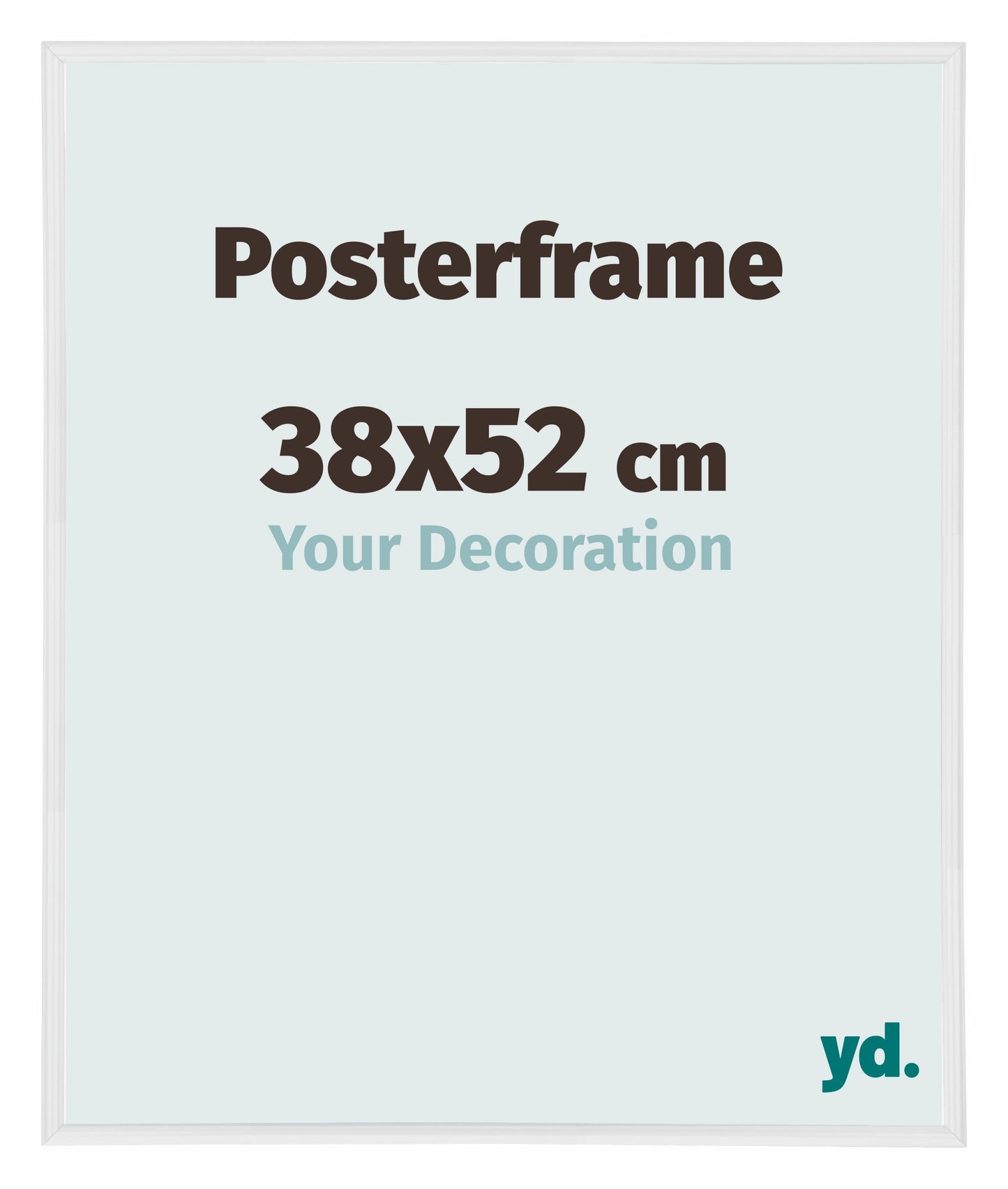 Poster Frame 38x52cm White High Gloss Plastic Paris