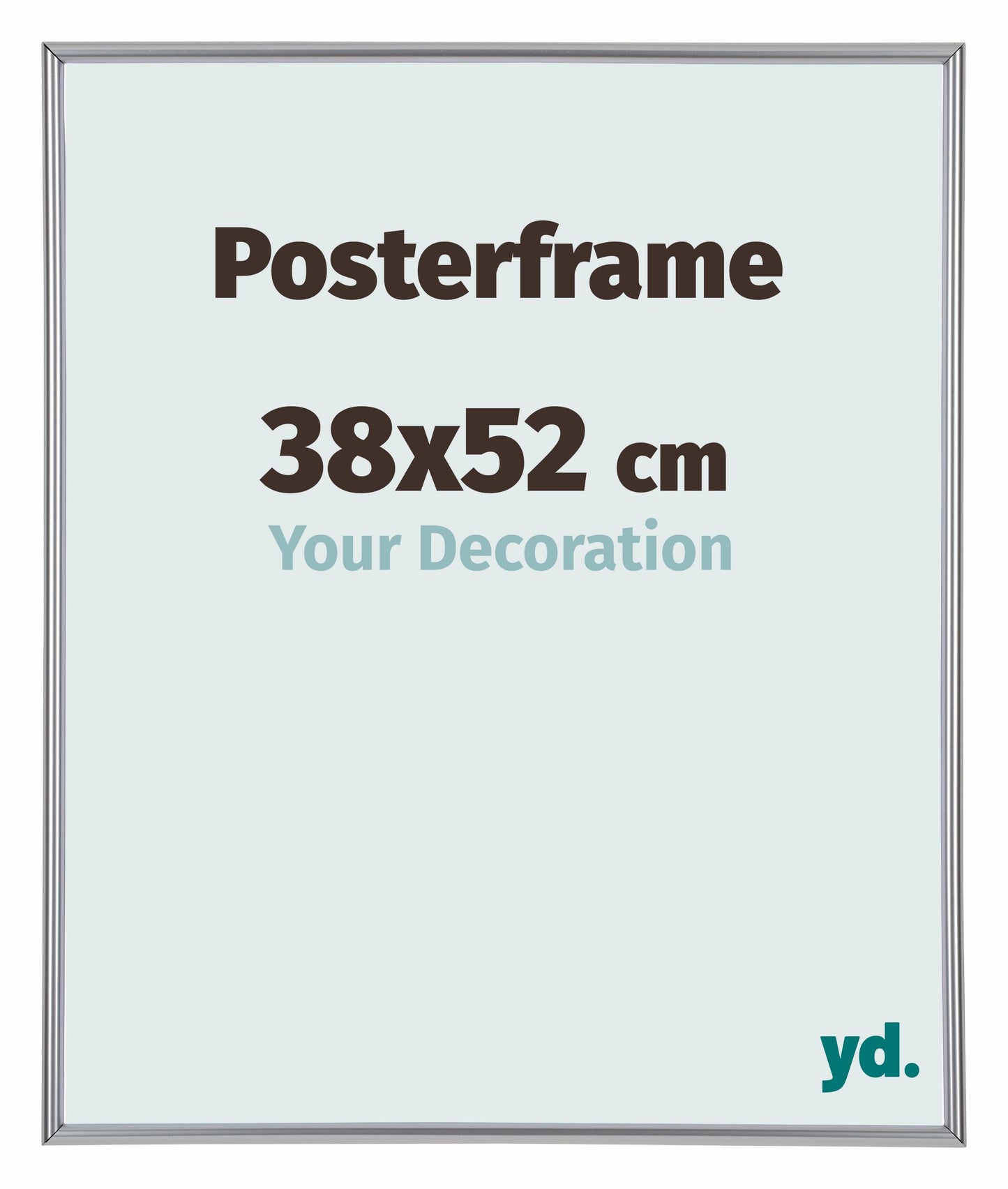 Poster Frame 38x52cm Silver High Gloss Plastic Paris