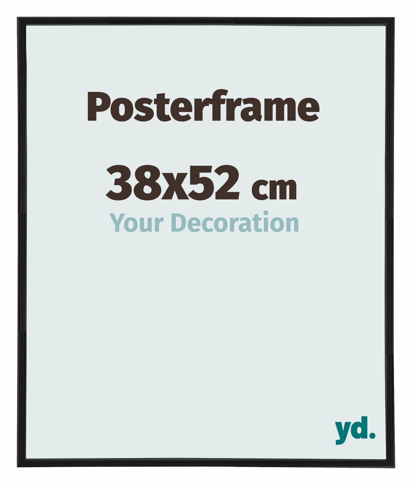 Poster Frame 38x52cm Black Matte Plastic Paris