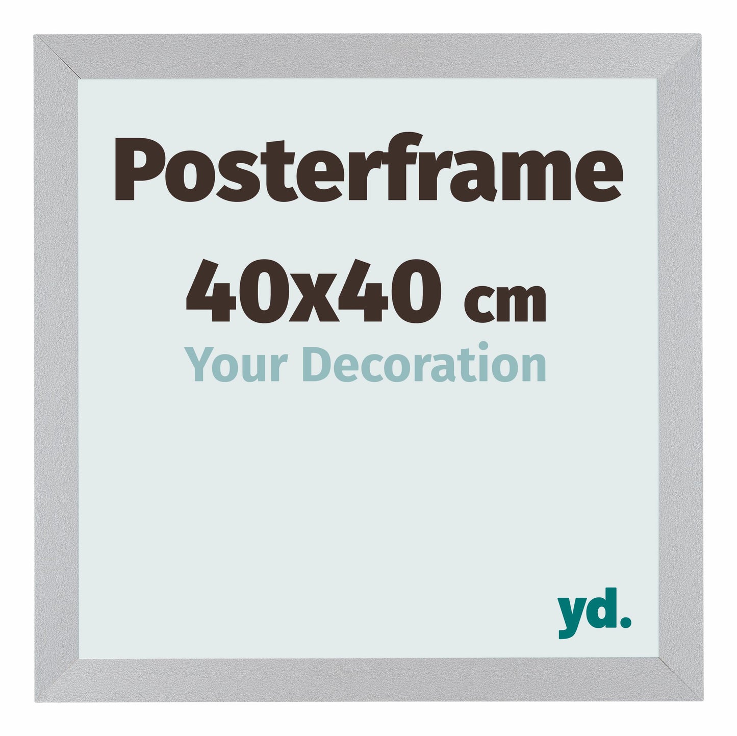 Poster Frame 40x40cm Silver Matte MDF Parma