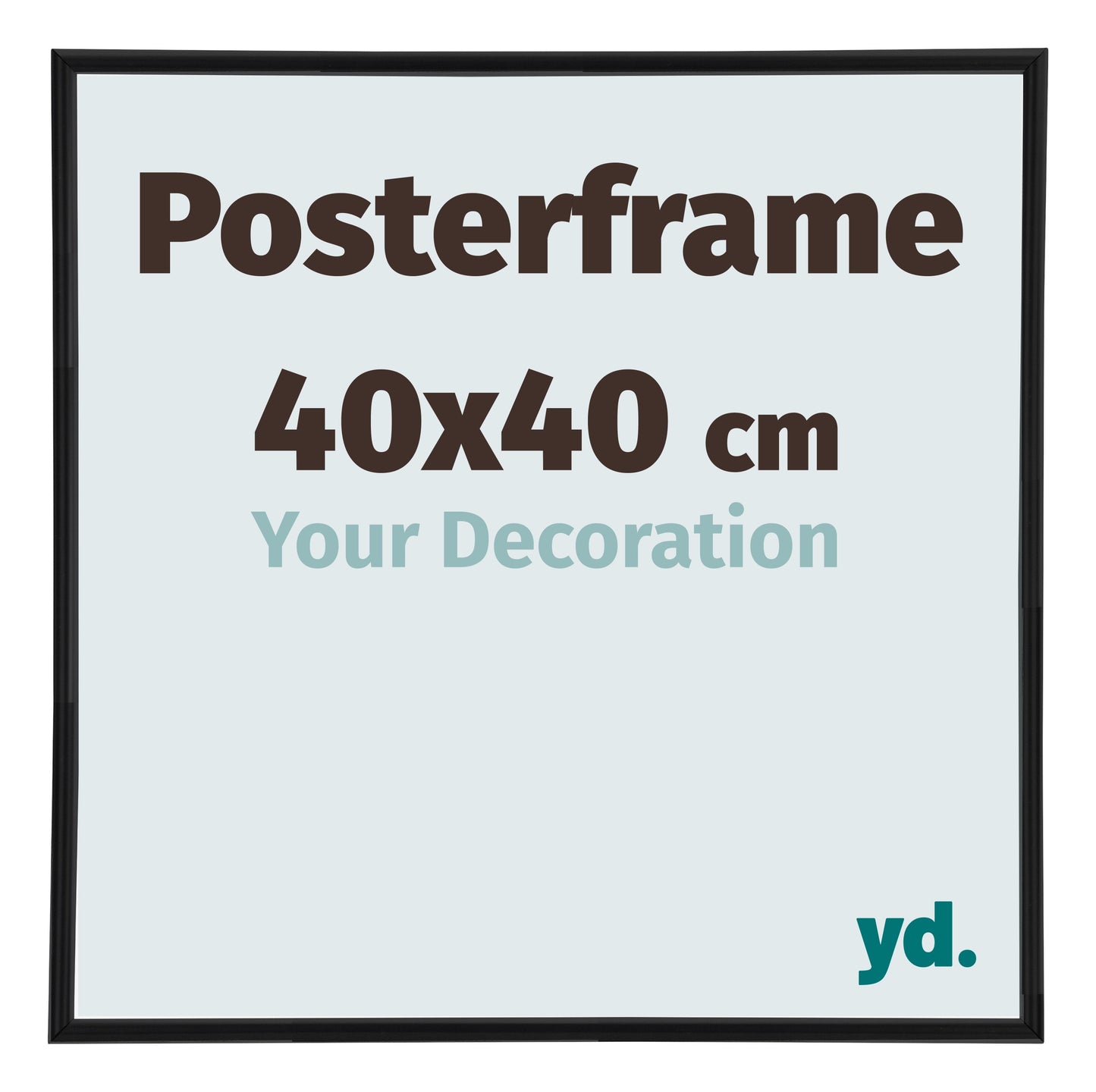 Poster Frame 40x40cm Black Matte Plastic Paris
