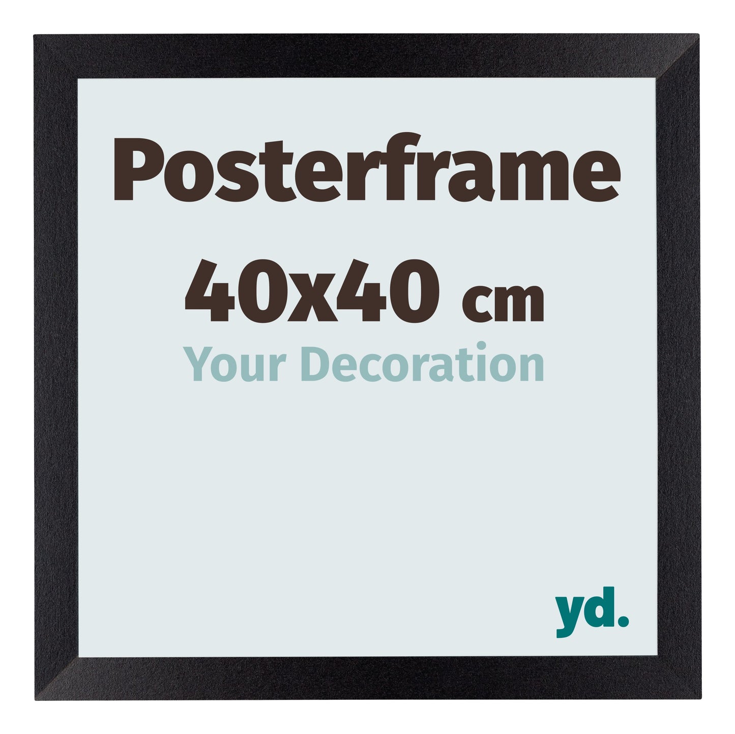 Poster Frame 40x40cm Black Matte MDF Parma