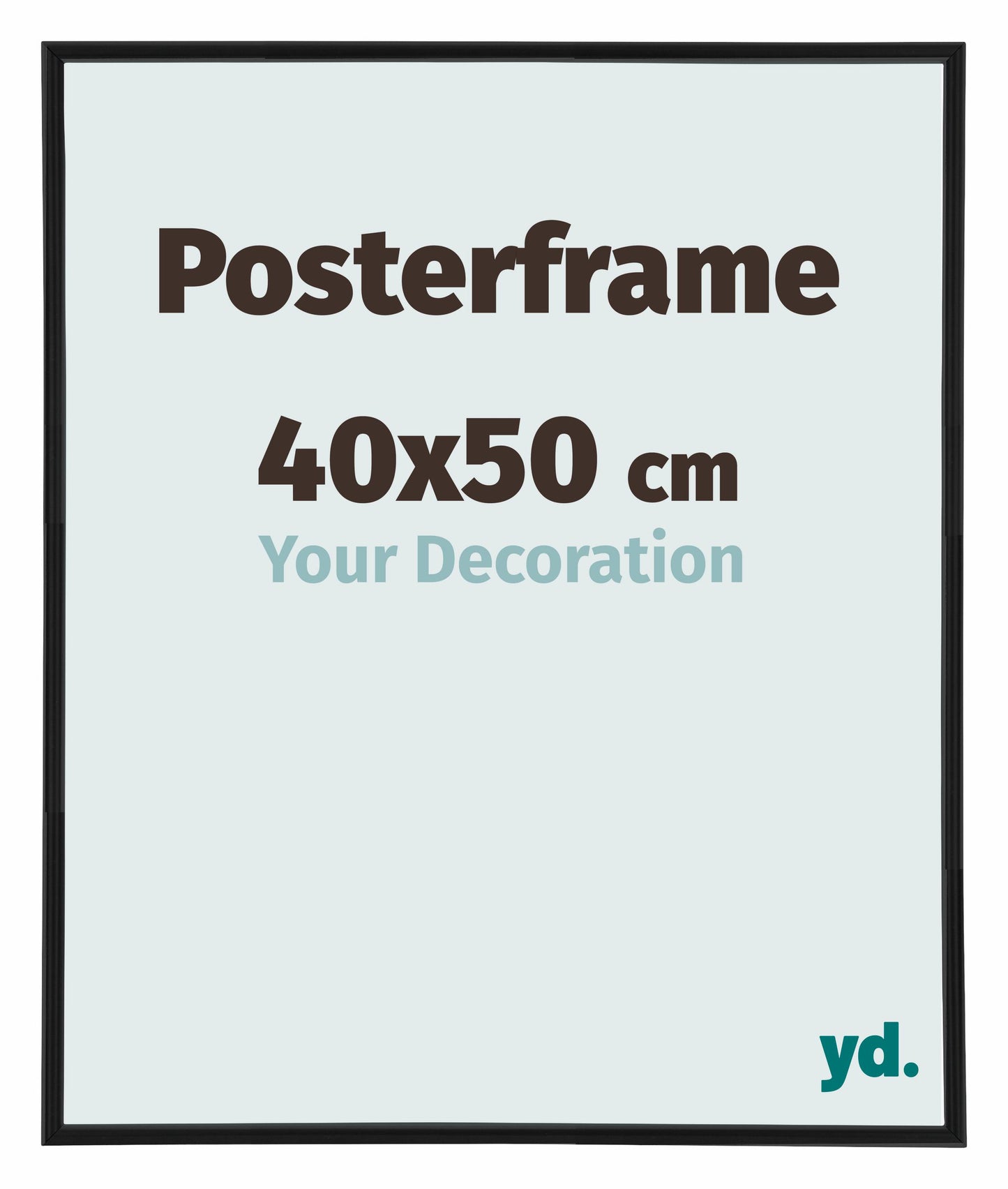 Poster Frame 40x50cm Black Matte Plastic Paris