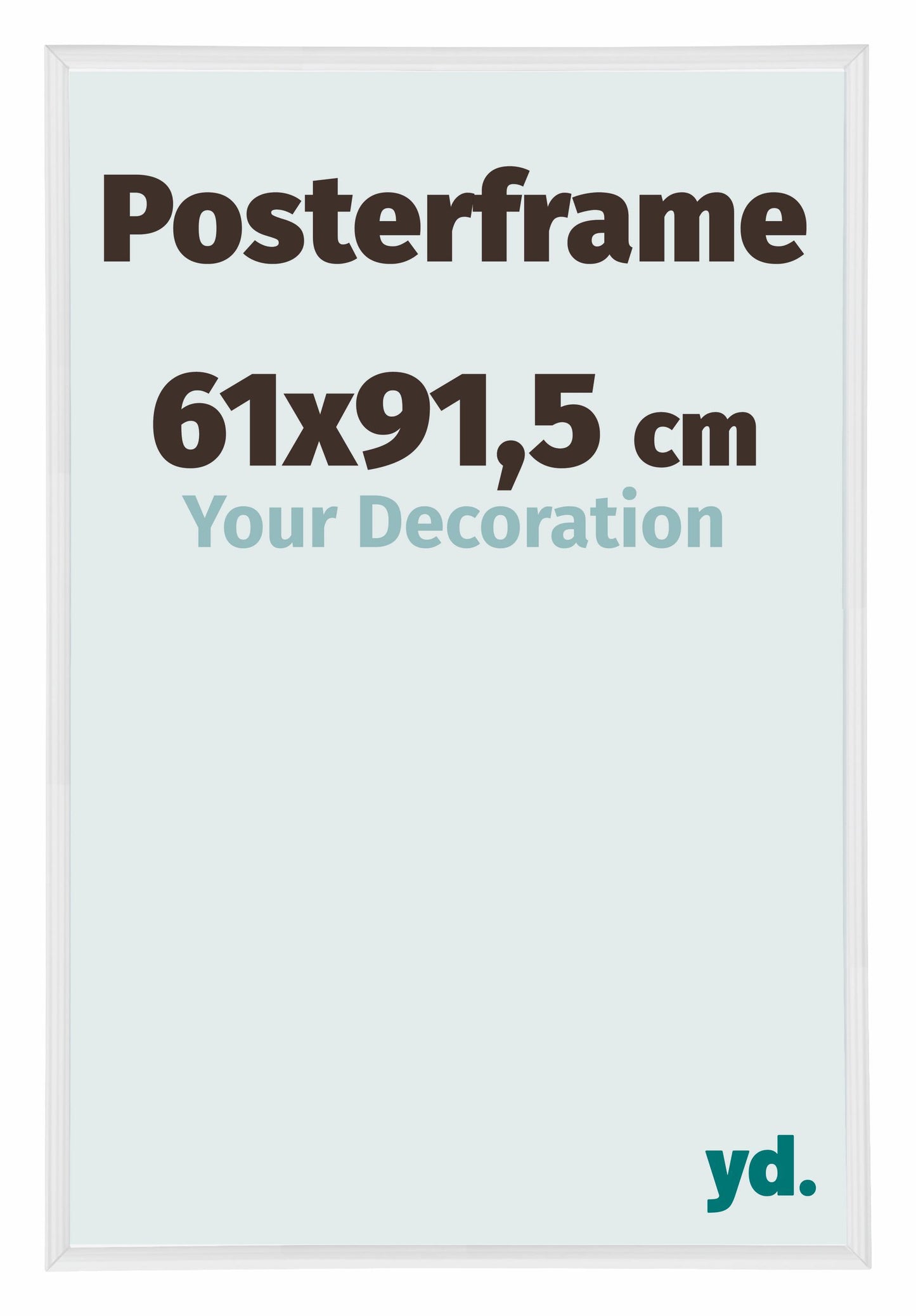 Poster Frame 61x91,5cm White High Gloss Plastic Paris