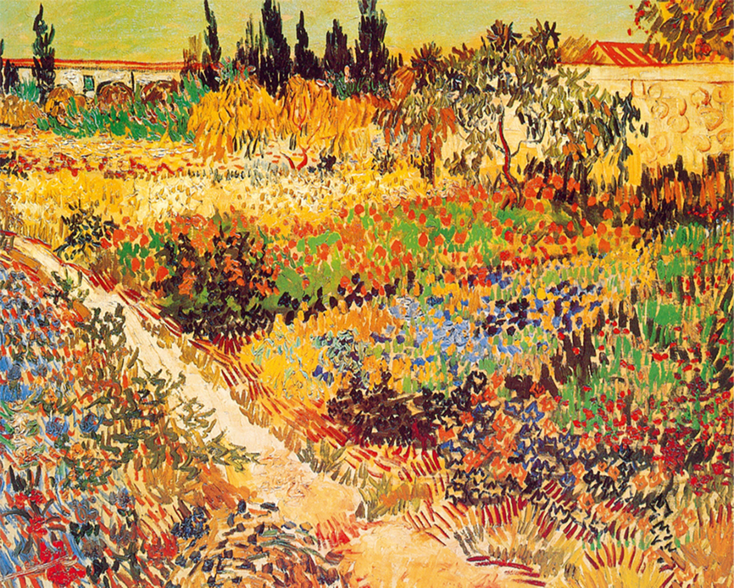 Art Print Vincent Van Gogh - Giardino in fioritura 30x24cm