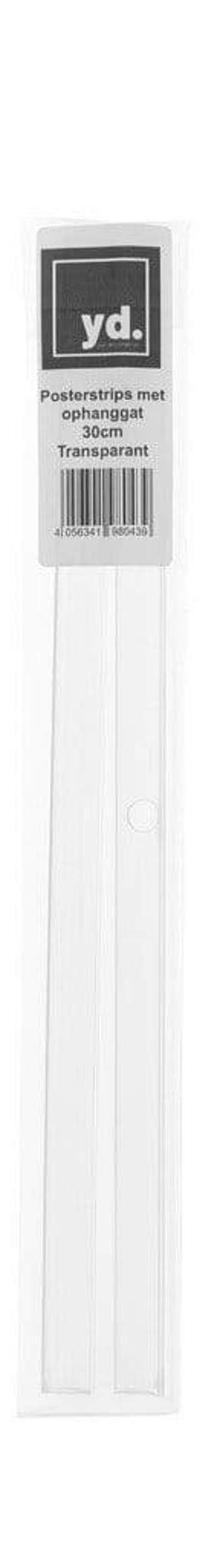 Poster Hangers Transparent 30cm - Strips with Hole Groove